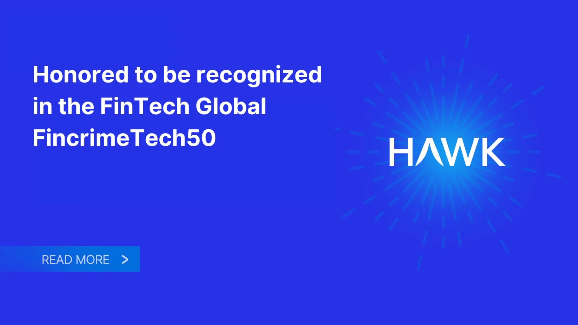 Hawk selected for FinTech Global's 2024 FincrimeTech50
