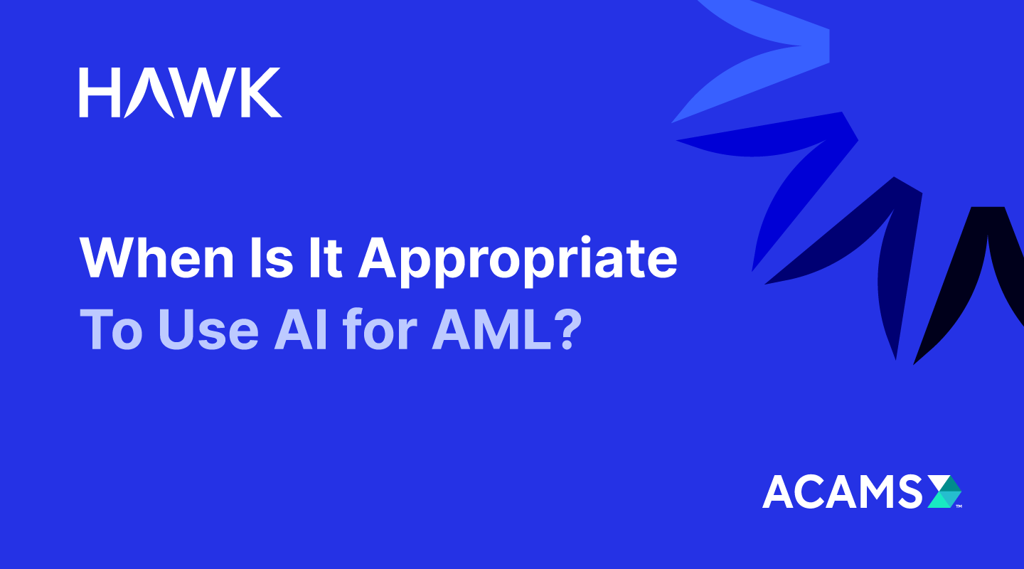 When is it appropriate to use AI for AML?