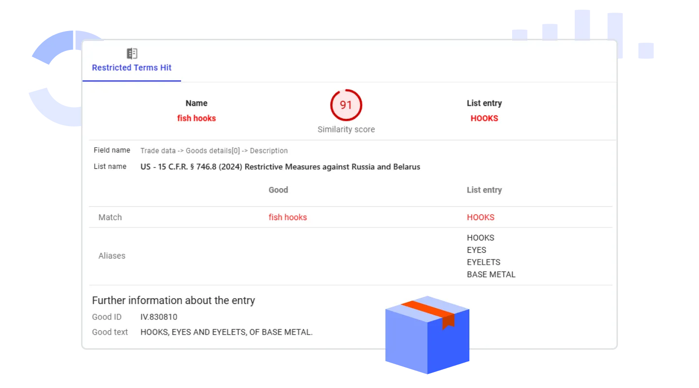 Hawk's Dual Use Goods Screening