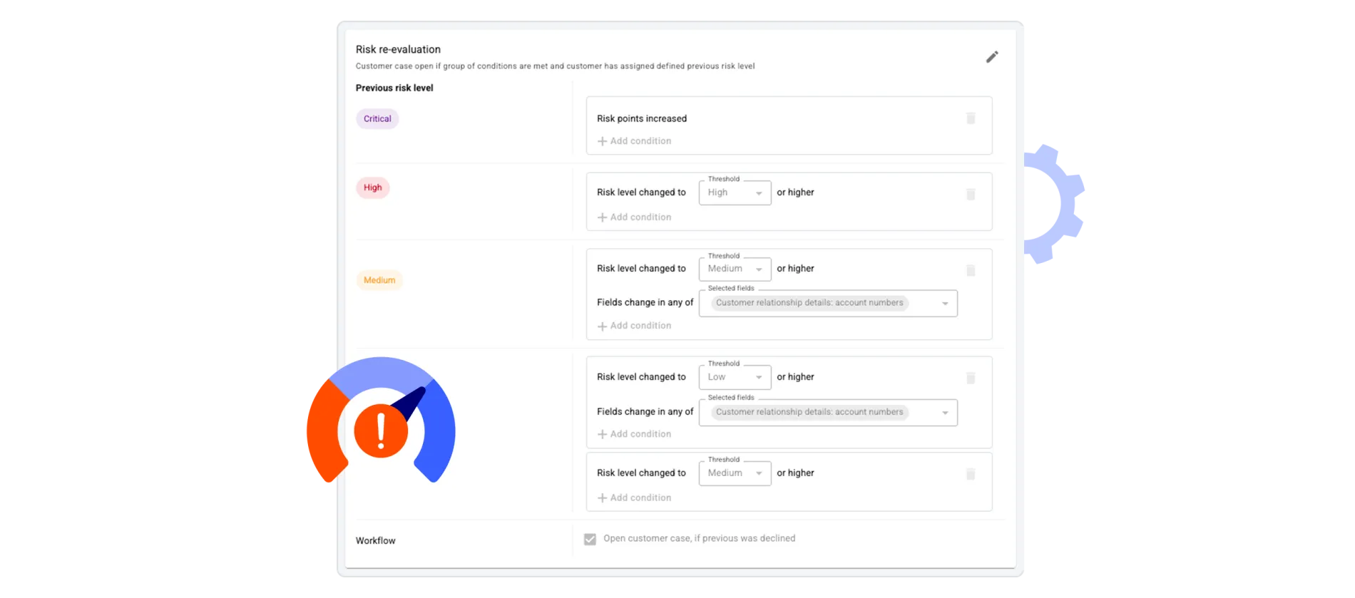 Customer Risk Rating Configuration Settings