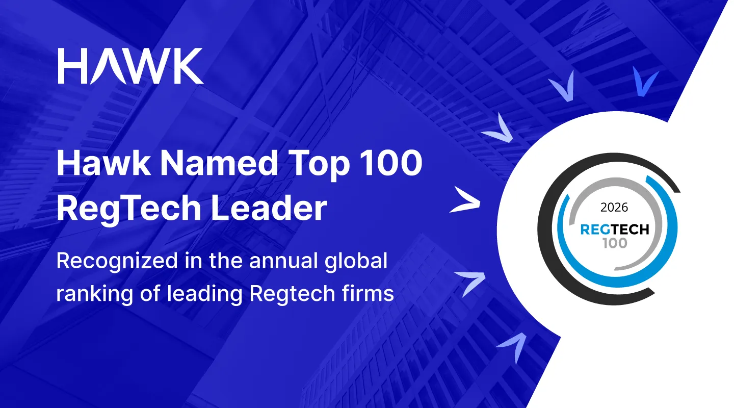 Hawk Named Top 100 RegTech Leader